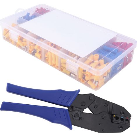 Kit de 300 connecteurs de câbles avec pince à sertir, de différentes tailles, pour applications navales et automobiles. (1/5)