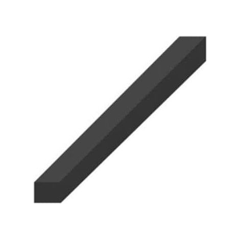 Bande caoutchouc spongieux epdm croûté 4 faces noir 25x20mm longueur 1m