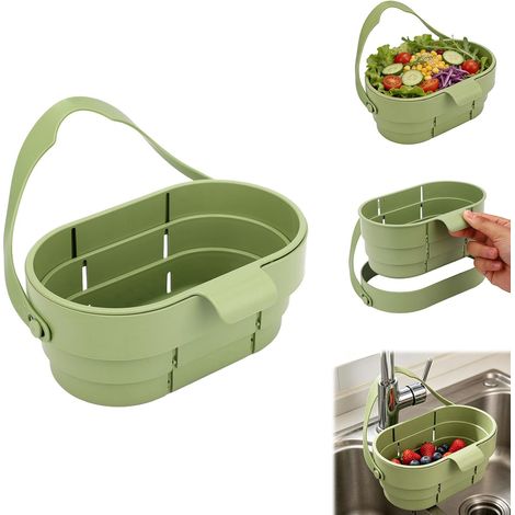 Panier D'évier Suspendu Pliable, Passoire de Cuisine Extensible (1/5)