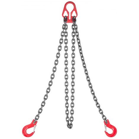 Élingue Chaîne de Levage à 2 Brins avec Crochets - 8 mm x 3 m (1/5)