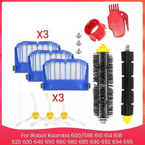 Kit de pièces de rechange pour aspirateur iRobot Roomba série 600 (modèles 595, 610, 614, 618, 620, 630, 640, 650, 660, 680, 685, 690, 692, 694 et 695). (1/5)