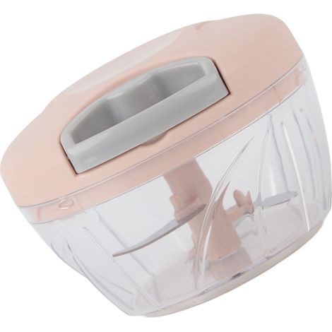 Coupe-légumes avec cordon de serrage, hachoir à fruits et viande manuel, accessoires de cuisine, 500 ml, rose (1/5)
