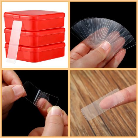 Scatola Biadesivo riutilizzabile trasparente extra forza in BOX Packaging - 1 BOX ( 10 PCS 60x60mm ) (1/5)