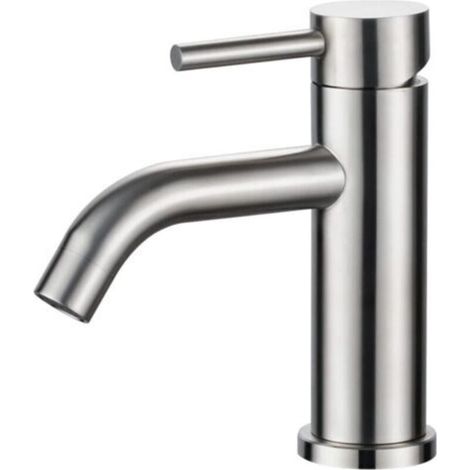 Miscelatore monocomando per lavabo, miscelatore a cassetto in ceramica silenzioso, corpo in acciaio inox