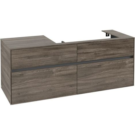 V&B Waschtischunterschrank Collaro 140x54,8x50cm, WT rechts, stone oak (1/3)