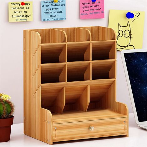 Boîte de rangement pour stylos, porte-stylos, grand objet de décoration de bureau (1/4)