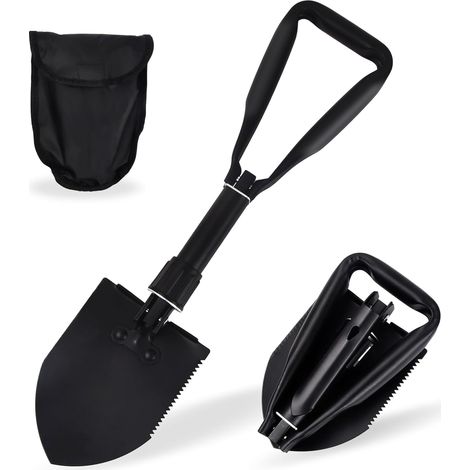 Pelle de jardin robuste en acier au carbone, pelle pliante multifonctionnelle, pelle de camping, accessoire indispensable pour les activités de plein air (1/5)