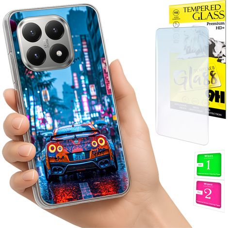 Custodia per Xiaomi 15T, cover posteriore con vetro temperato 9H. (1/5)