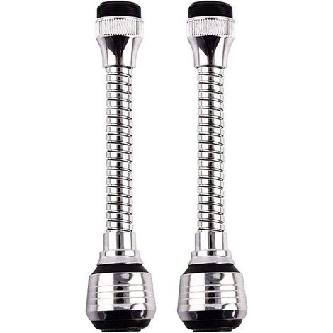2 Pièces Rallonge Robinet,Filtre D'extension Pivotant,Extension de Douche de Robinet,360°Réglable Bec Diffuseur Filtre, Deux Modes Réglable,pour éviers de Cuisine, Salle de Bain (1/4)