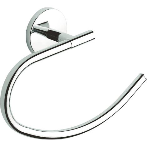 Metaform - Porta asciugamani ad anello da parete Cromo in Acciaio cromato Mod. One duo cromo