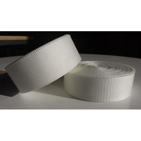 ggm Cinghia in polipropilene da 10 m, larghezza 50 mm, spessore 1,4 mm, colore bianco (UV) (1/5)