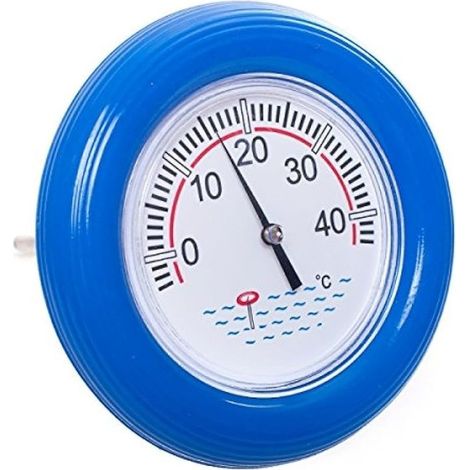 Grand Thermomètre pour Piscine – Version Professionnelle, Diamètre 19 cm, Lecture Précise et Facile, Résistant à l’Eau et aux Intempéries