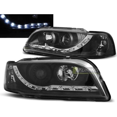 Paire de feux phares Volvo S40 / V40 96-00 Daylight led noir-27362108