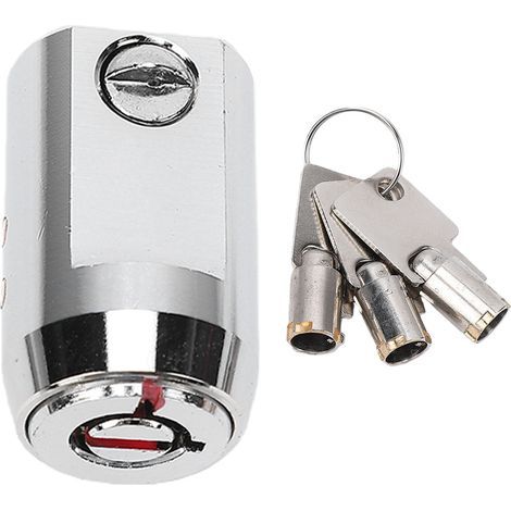 Serrure à cylindre de porte roulante robuste avec 3 clés en alliage d'aluminium, mécanisme tubulaire, poussée pour unité de stockage (1/5)