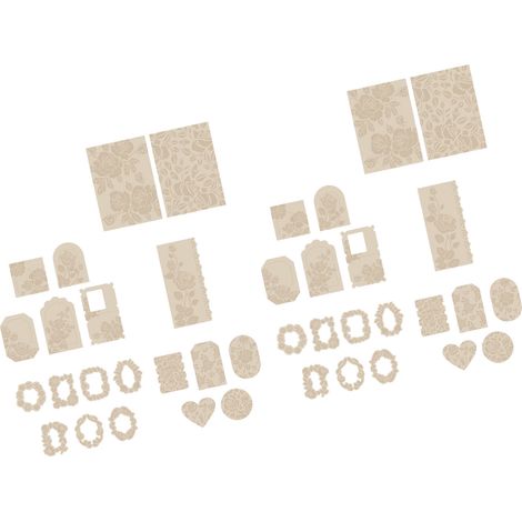 40 autocollants décoratifs pour carnets et cahiers, motif fleurs en relief, pour scrapbooking, journaux et enveloppes (roses). (1/5)