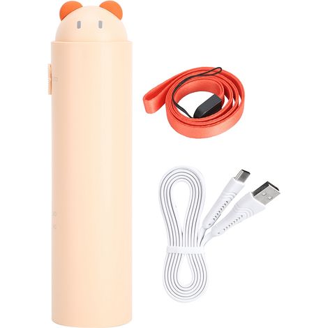 Ventilateur de Poche Mini Téléscopique avec Batterie Portable et Charge USB pour Bureau Maison DC5V Beige (1/5)