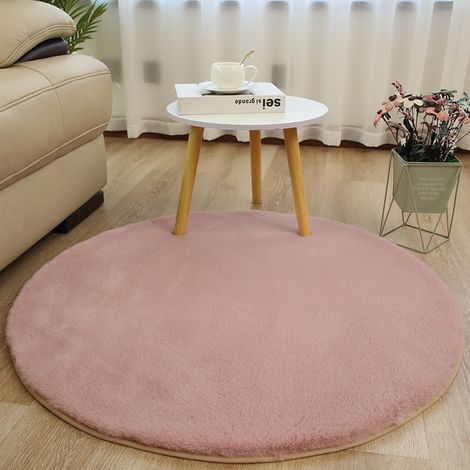 Tapis rond 80 cm de diamètre pour chambre, moquette circulaire douce pour salon, lot de 1, idéal décoration intérieure