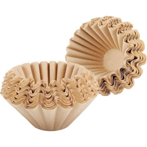 Panier à café 1 à 4 tasses, papier kraft naturel pour la maison et le bureau, 100 % biodégradable et jetable (1/5)