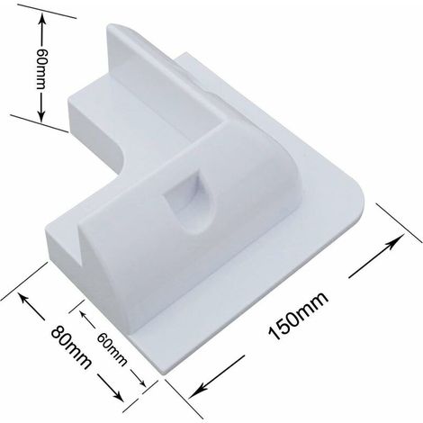 Support Panneau Solaire 4 angles, sans perçage, pour installations de camping-car et caravanes à camping-cars à la mer RV Résistant aux UV- Blanc (1/4)