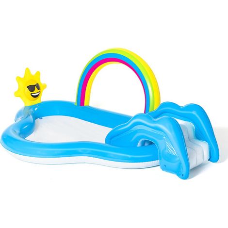 Bestway – Aire de jeux gonflable arc-en-ciel 257x145x91 cm – PVC – Capacité 170 litres – Âge 2 ans et plus – SKU 53092 (1/5)