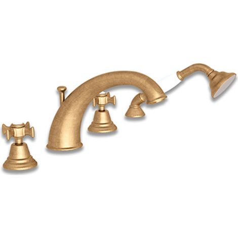 Bain/douche chambord 4 trous sur gorge vieux bronze mat - CRISTINA ONDYNA CH10493