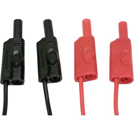 Chauvin Arnoux Juego de cables de medida rojo negro 2m