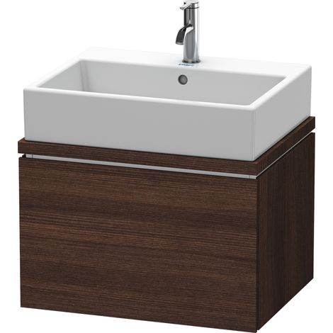 Mueble de lavabo Duravit L-Cube para consola Compact, ancho 620mm, profundidad 477mm, 1 cajón, color: Decoración Castaño Oscuro - LC58005353 (1/5)