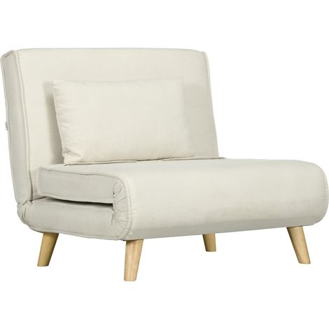 sofá cama individual 3 en 1 sillón cama plegable con respaldo ajustable y cojín para sala dormitorio oficina en casa carga 125 kg 90x78x79 cm (1/5)