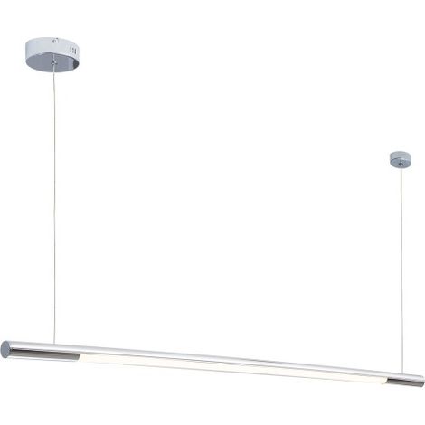 Lampada sospensione moderna cromo 100cm LED 16W Maxlight
