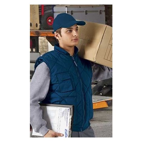 Chaleco con pespuntes en forma de rombos Worker 3XL Azul Marino (1/5)