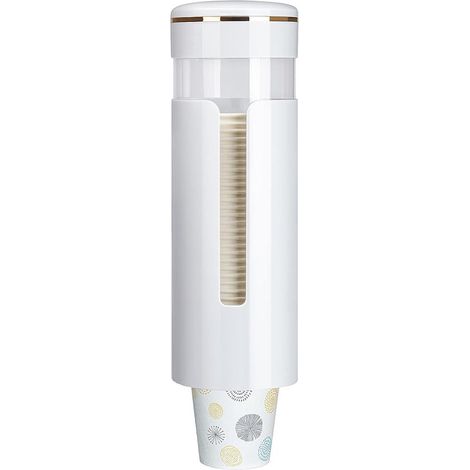 Dispensador de vasos para enfriador de agua - Montaje en pared - Blanco (1/4)