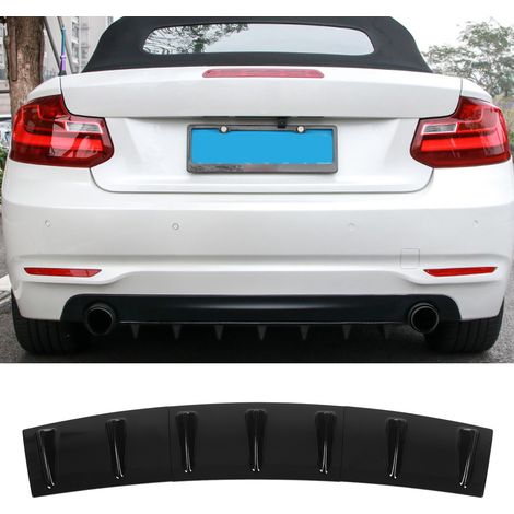 Dreiteiliger, dreiteiliger Chassisspoiler, 80 cm, universell glänzend schwarz für Automobile. (1/5)
