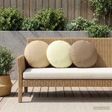 Housse de coussin 6 pc HEERLEN Taupe Ø 30 cm Polyester (1/5)