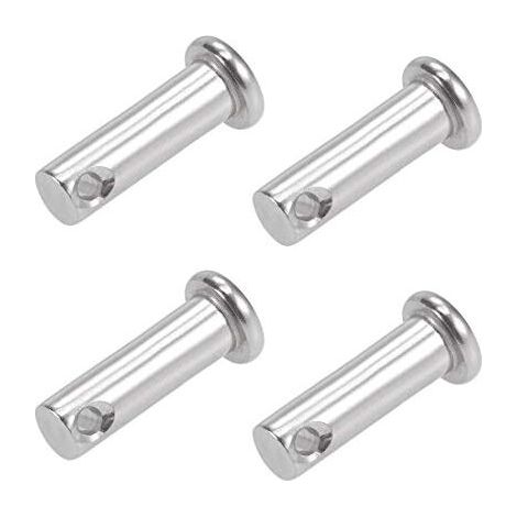 Perno di bloccaggio a foro singolo 8 mm x 25 mm Testa piatta Perno di bloccaggio in acciaio inossidabile 304 4 pezzi