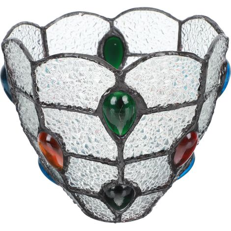 Abat-jour en Verre Coloré Style Européen Rétro pour Lampe E27 (1/5)