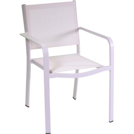 Poltrona in Alluminio e textilene Bianco mod. El Paso (1/3)