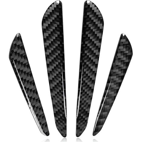 4 Pièces Protection Pare-chocs, Autocollant Fibre De Carbone, Bordure Auto-adhésive Noire, Pour Porte Voiture SUV (1/5)