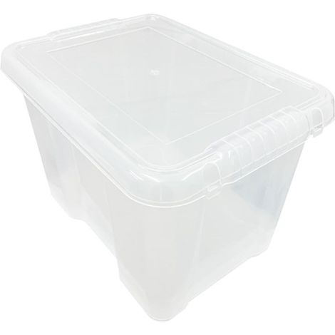 3 x 20L Heavy Duty Multipurpose Home Office Clear Plastic Storage Containers With Lids