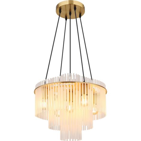 Globo - lámpara colgante - GORLEY - dorado - vidrio - Ø 50cm -