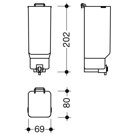 HEWI 805.06.E03 Flacon vide pour 805.06.100 et (1/3)