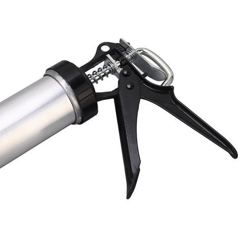 Pistolet à calfeutrer en silicone avec tube en aluminium (1 pièce), capacité de 600 ml, fourni avec 10 embouts. (1/5)