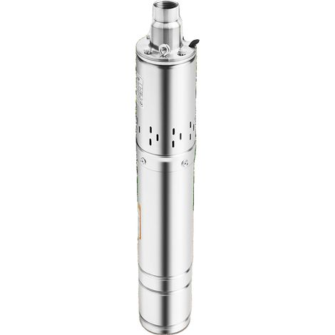 Bomba sumergible para pozos profundos, alta eficiencia, 220 V, color plata, UE (1/5)
