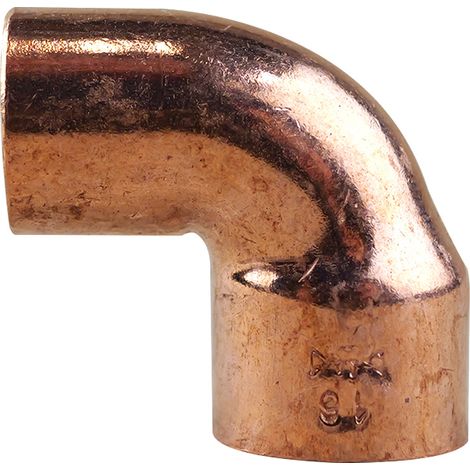 Raccord cuivre coudé 90° à souder - Mâle / femelle petit rayon - diamètre 16 mm (1/2)