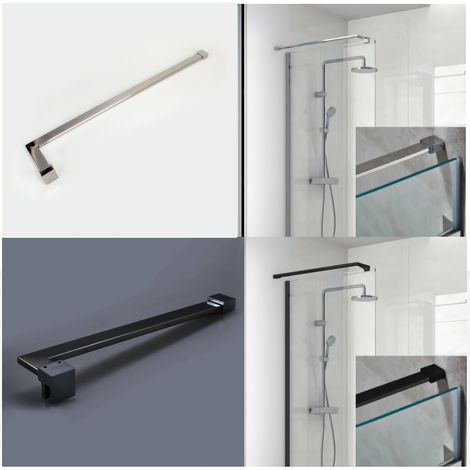 Haltestange Duschwand Stabilisationsstange für 8 mm Walk In Duschen 59 cm chrom
