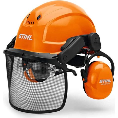 Stihl – Casque de protection Dynamic X-Ergo – Norme EPI SNR 30 – Protection auditive jusqu'à 110 dB – Coque ABS ventilée