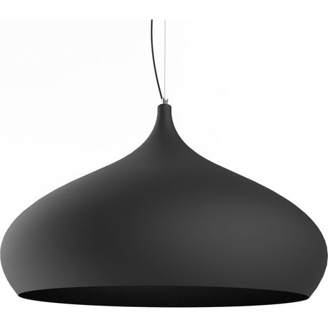 LUMICOM CALICE Sospensione, 1X E27, max 42W, metallo, nero opaco, D.60cm