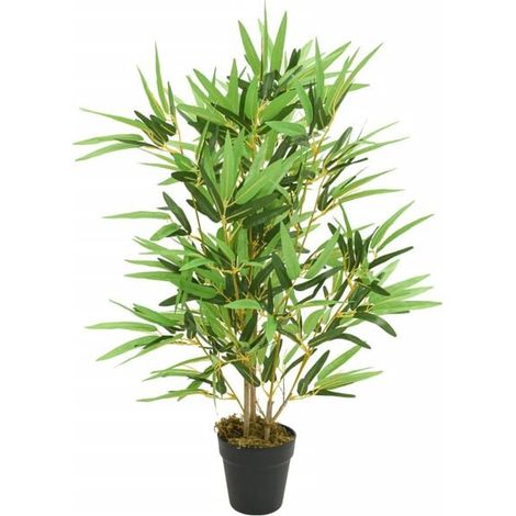 Bambou artificiel, 368 feuilles, 80 cm de long, vert (1/5)