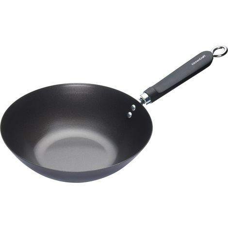 WORLD OF FLAVOURS Wok oriental, acier, noir, 26 cm