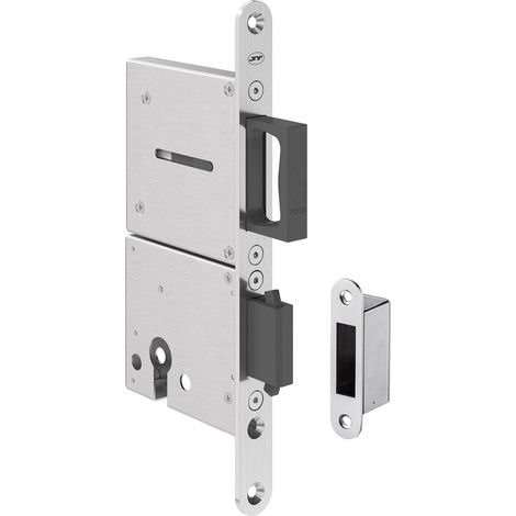 IN20502 Cerradura In.20.502   - Cerradura de doble gancho, tirador retráctil y llave para puerta corredera