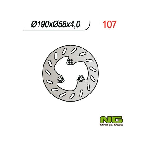 Disco de freno delantero/trasero para scooter, 190x58x4 mm, acero de alta calidad.